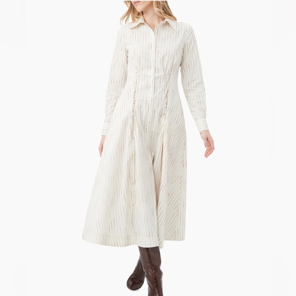 Trina Turk Omari Shirt Long Sleeve Midi Dress BRAND NEW WITH TAGS Size Small
